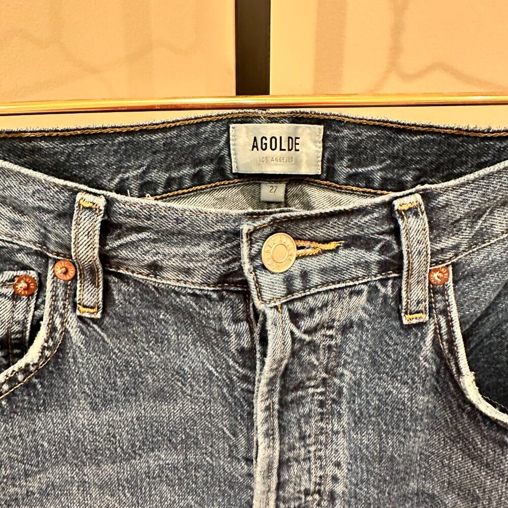 AGOLDE Riley Crop High Rise Straight Jeans - Picture 6 of 6